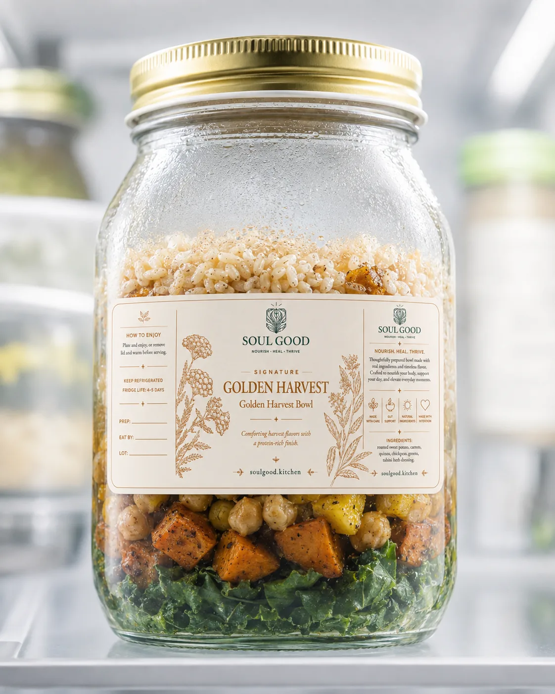 Golden Harvest Bowl™ in a 32 ounce Soul Good jar
